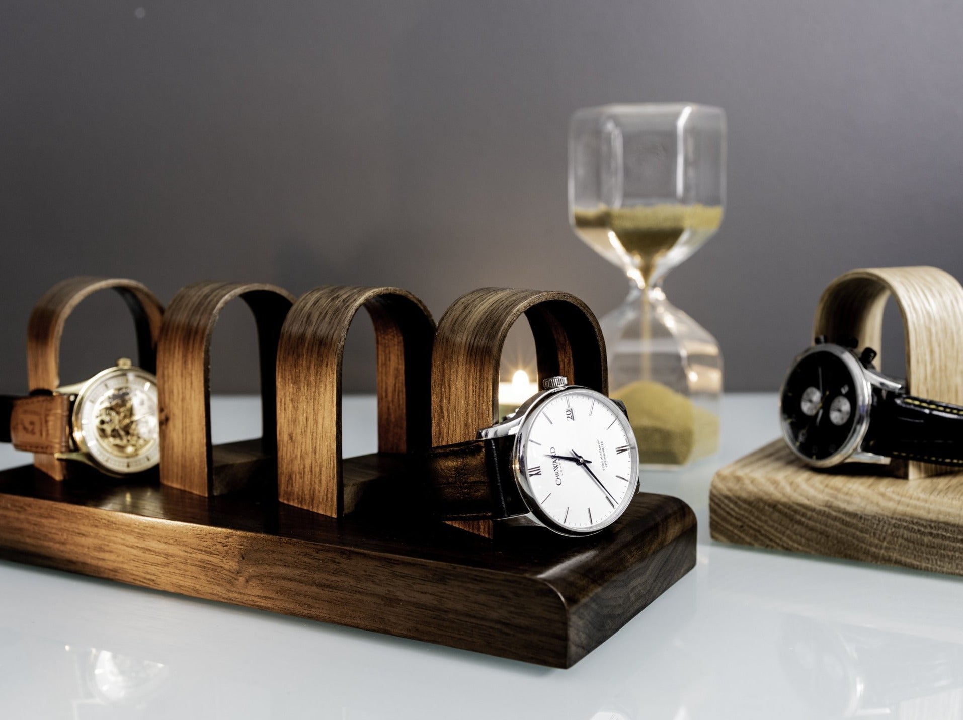 Watch Stand Display Holds 4 Walnut NOIR.DESIGN