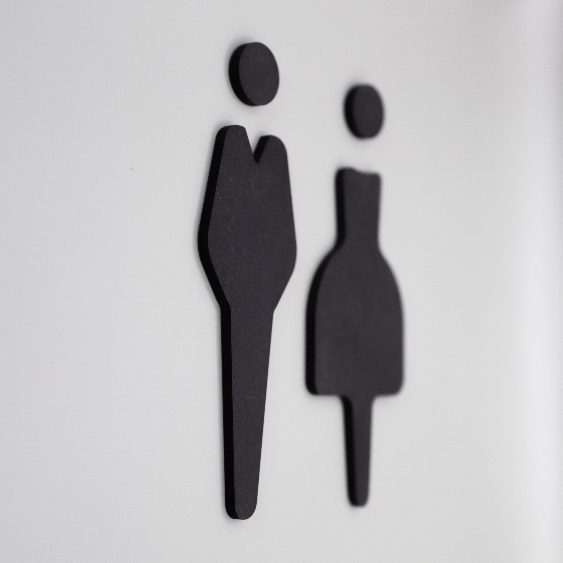 elegant unisex toilet sign