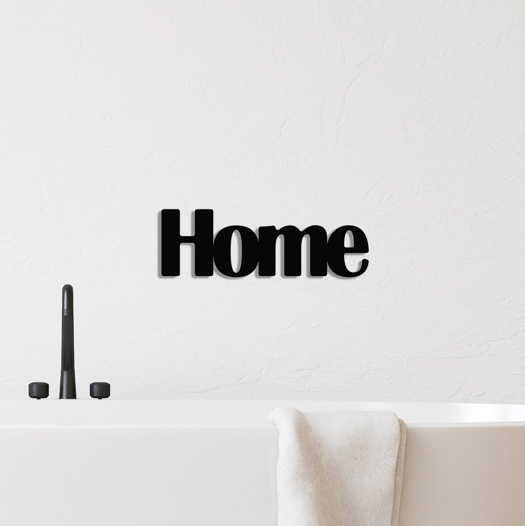 wooden home text wall art