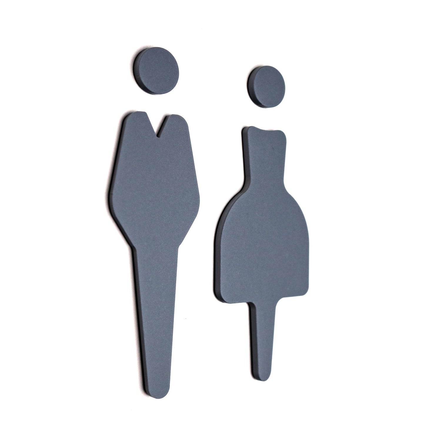 Contemporary minimalist grey toilet sign for offices and restaurants.