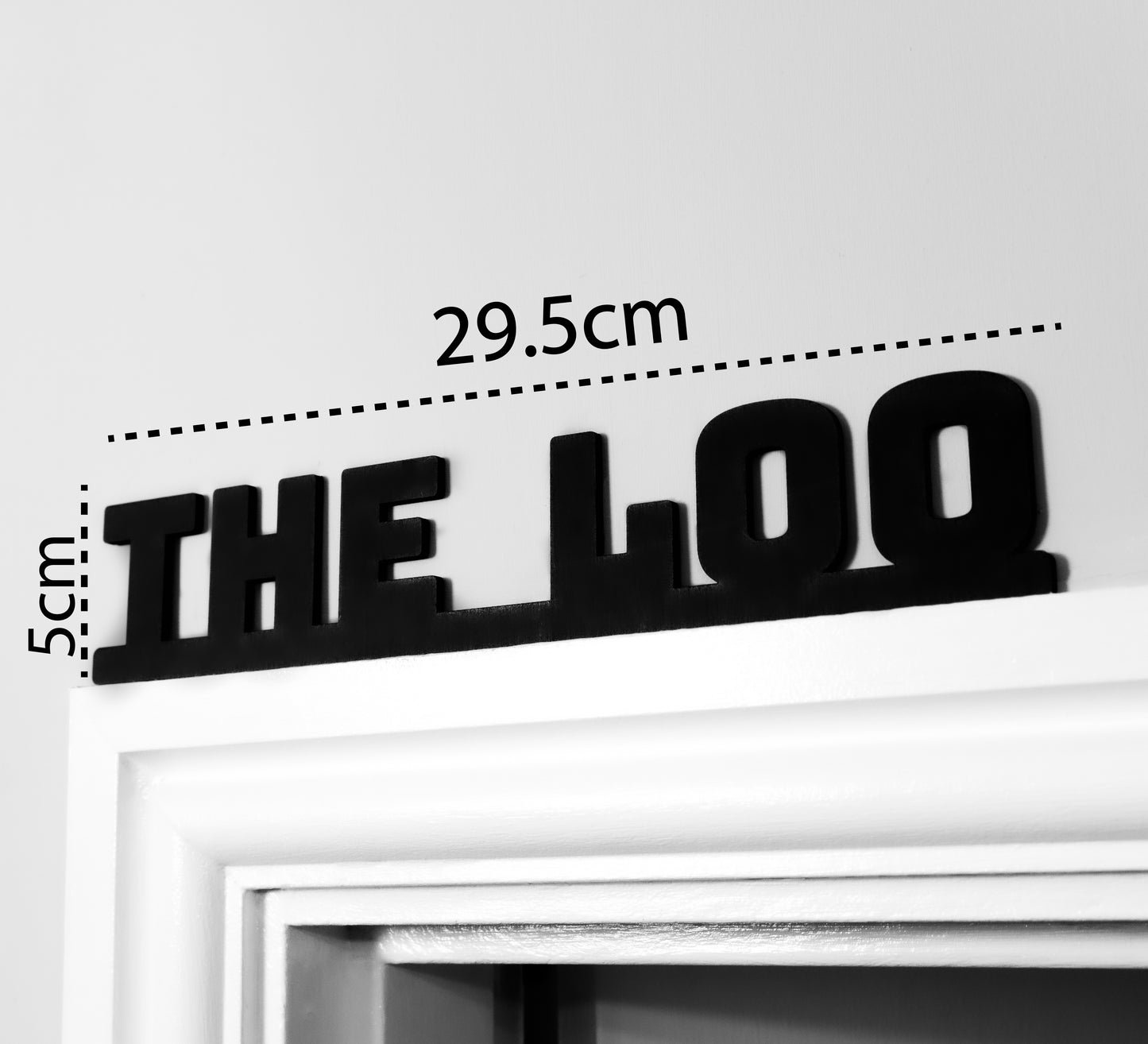 The Loo Black Door Topper - Wall Sign