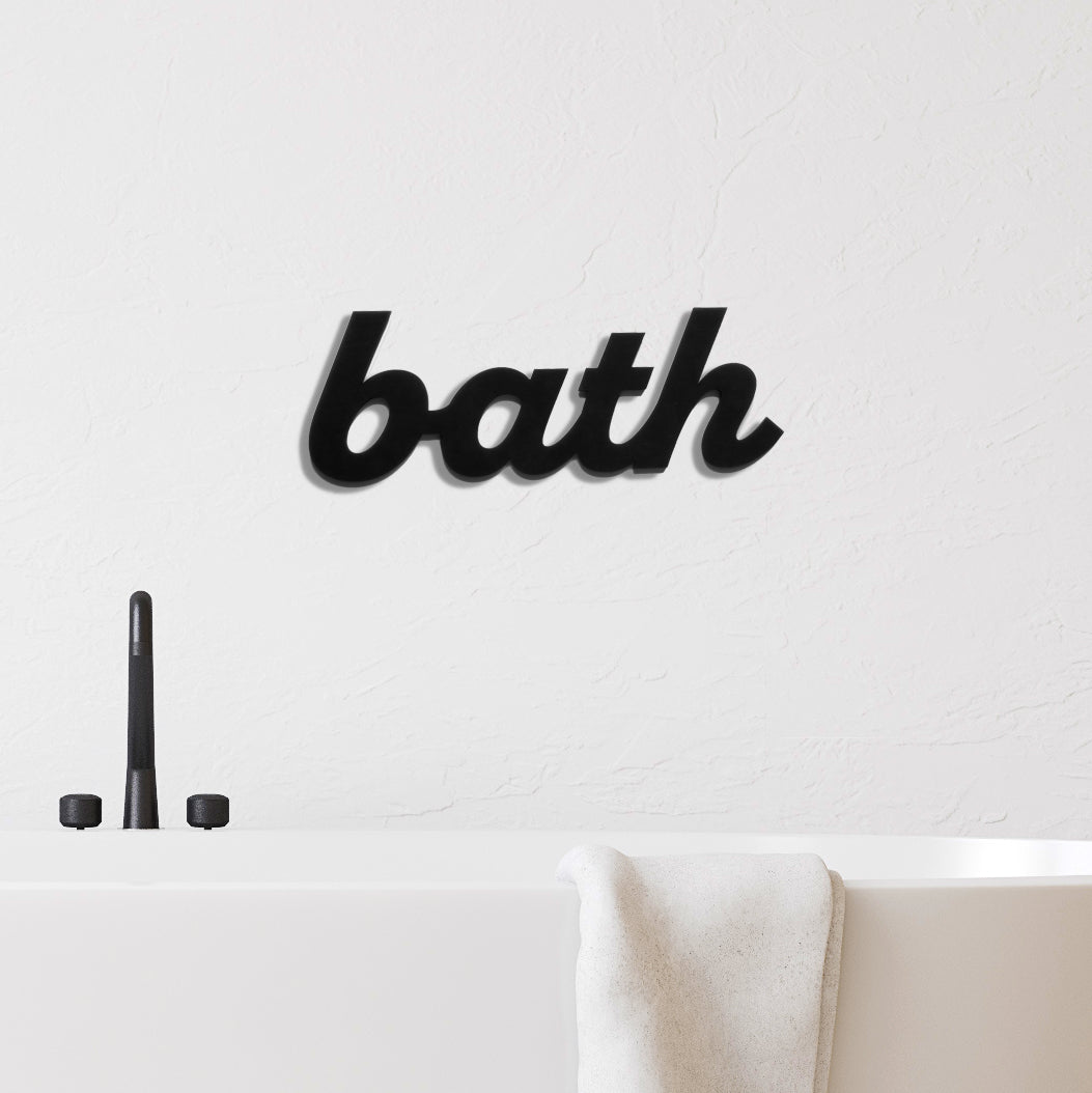 modern black wall art for bathroom