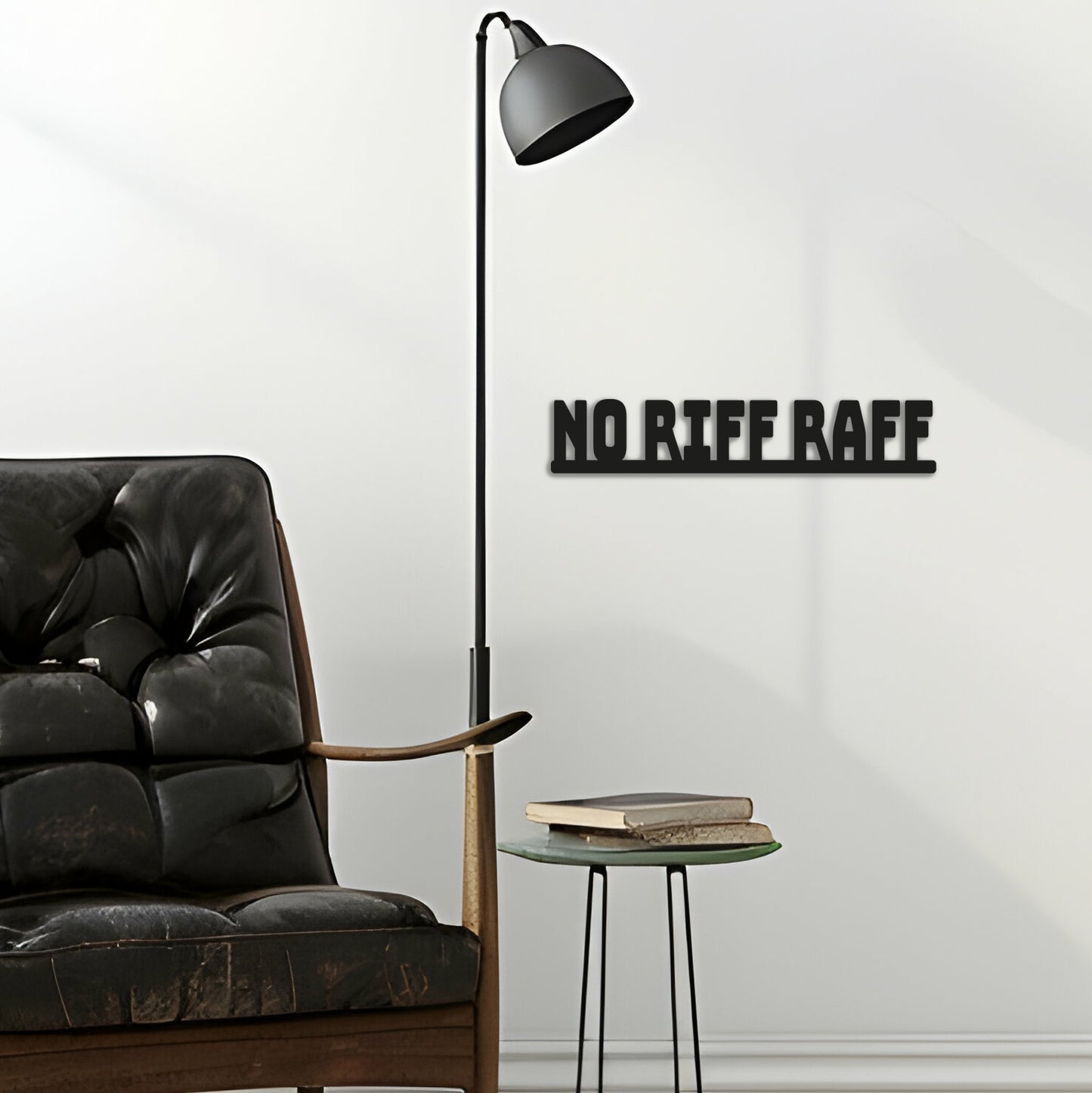 black no riff raff wall sign