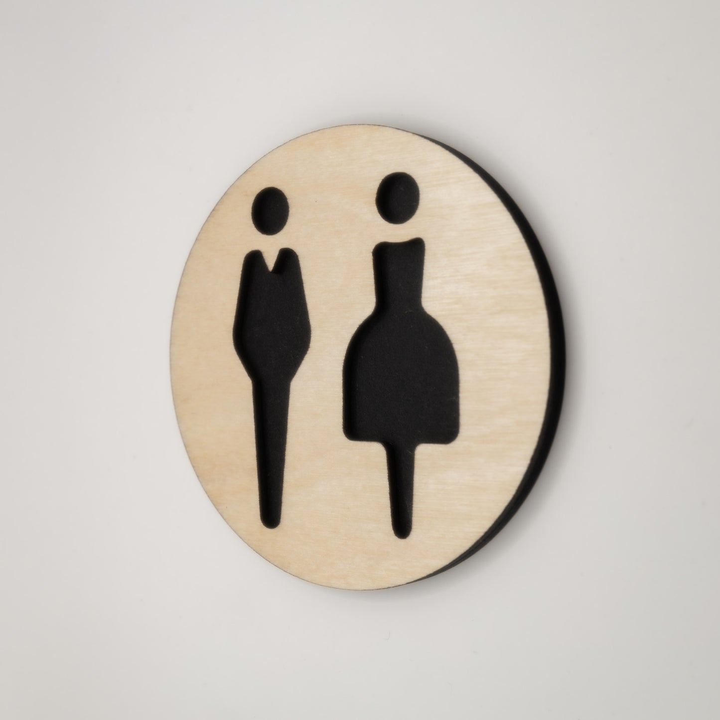 Unisex Toilet Door Sign - Bathroom